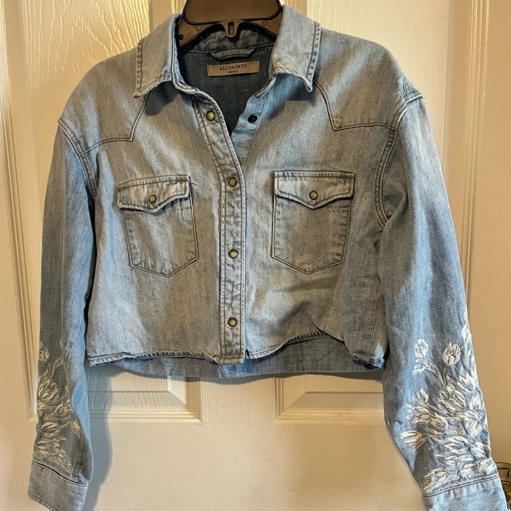 All Saints Lightwash Denim Jacket